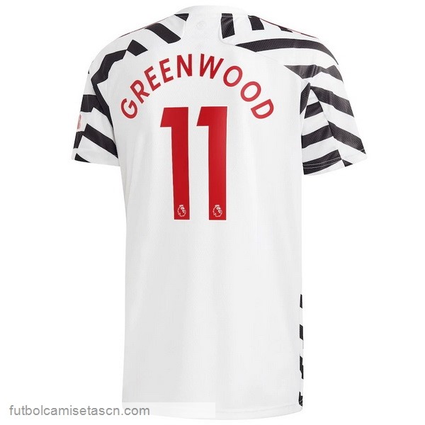 Camiseta Manchester United NO.11 Greenwood 3ª 2020/21 Blanco